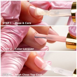 Безплатен UV Защитен Топ Лак STEP 3: High Gloss Top Coat | Vinyl Effect System | MollyNails, 10 мл-foto3
