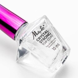 CRYSTAL STRONG – Укрепващо топ покритие за класически лакове за нокти MollyLac, 10 мл