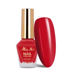Класически лак за нокти Molly Nails с винилов ефект – Червен, 10 мл Класически лак за нокти Molly Nails с винилов ефект – Червен, 10 мл