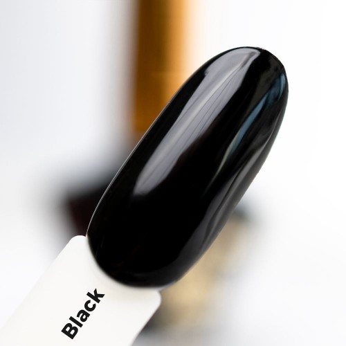 Класически лак за нокти STEP 2: Цветен лак с винилов ефект MollyNails – Черен, 10 мл-foto2