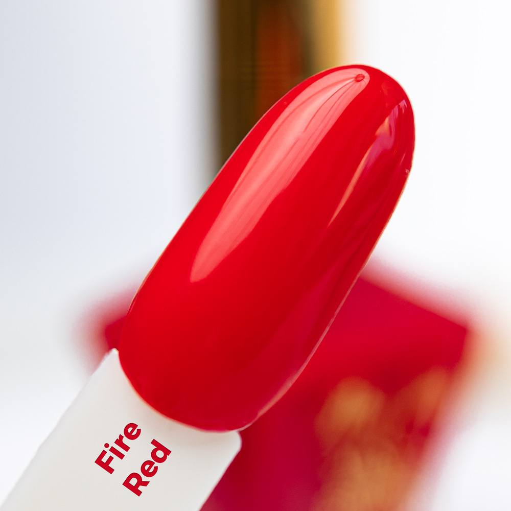 Класически лак за нокти STEP 2: Цветен лак с винилов ефект MollyNails – Огненочервено 10 мл