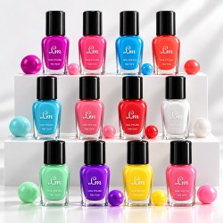 Комплект лакове за нокти „Color Mix“ – 12 цвята по 10 мл.