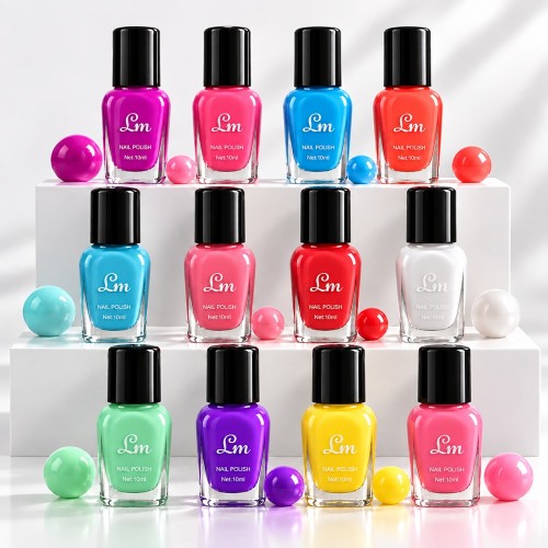 Комплект лакове за нокти „Color Mix“ – 12 цвята по 10 мл.