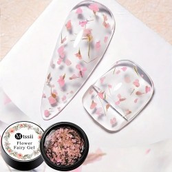 Прозрачен гел със светлорозови цветчета