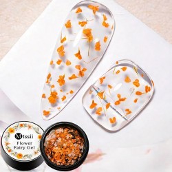 Прозрачен гел с оранжеви цветчета