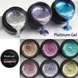 ЦВЕТЕН UV/LED ГЕЛ PRETTY Platinium-10 гр в кутийка Супер покривен