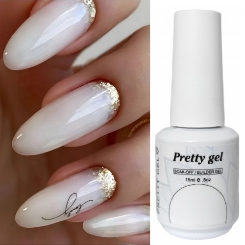 Бял Изграждащ UV/LED Гел в БУТИЛКА - изграждане, заздравяване, удължаване 15гр.