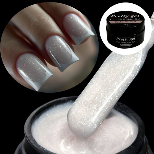 Изграждащ Rubber Крем за Нокти Pretty RC-3 15 гр