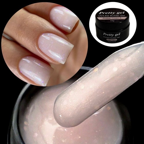 Изграждащ Rubber Крем за Нокти Pretty RC-5 15 гр