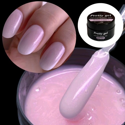 Изграждащ Rubber Крем за Нокти Pretty RC-1 15 гр