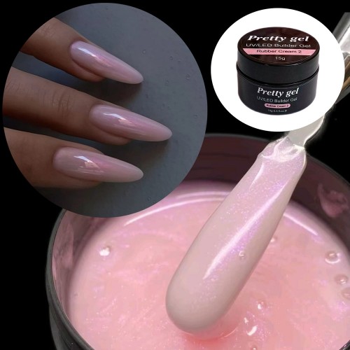 Изграждащ Rubber Крем за Нокти Pretty RC-2 15 гр