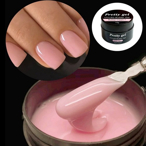 Изграждащ Rubber Крем за Нокти Pretty RC-7 15 гр