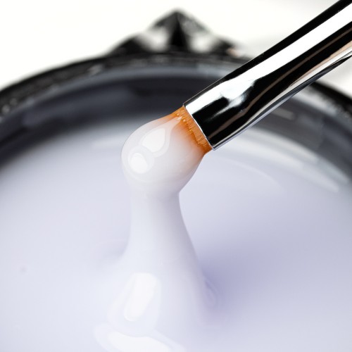 Саморазливен изграждащ гел Molly Nails White Whisper HEMA/Di-HEMA Free, средна гъстота, 50 г