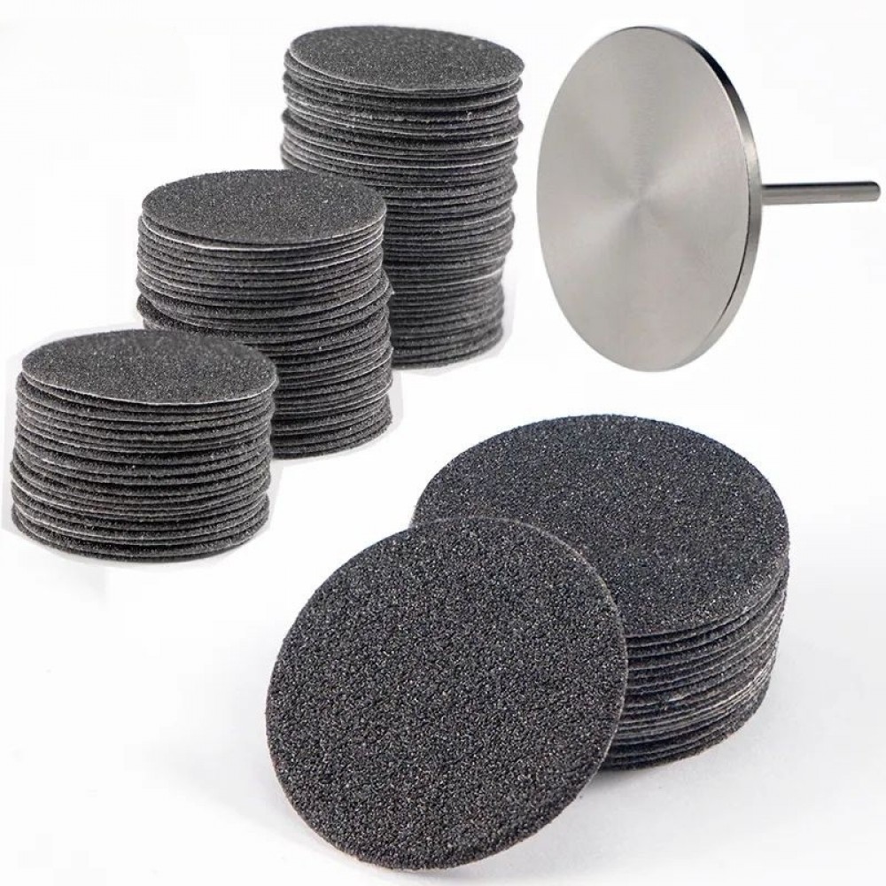 Комплект за педикюр 1 бр метален диск + 60 бр. абразивни, самозалепващи лепенки 25 мм