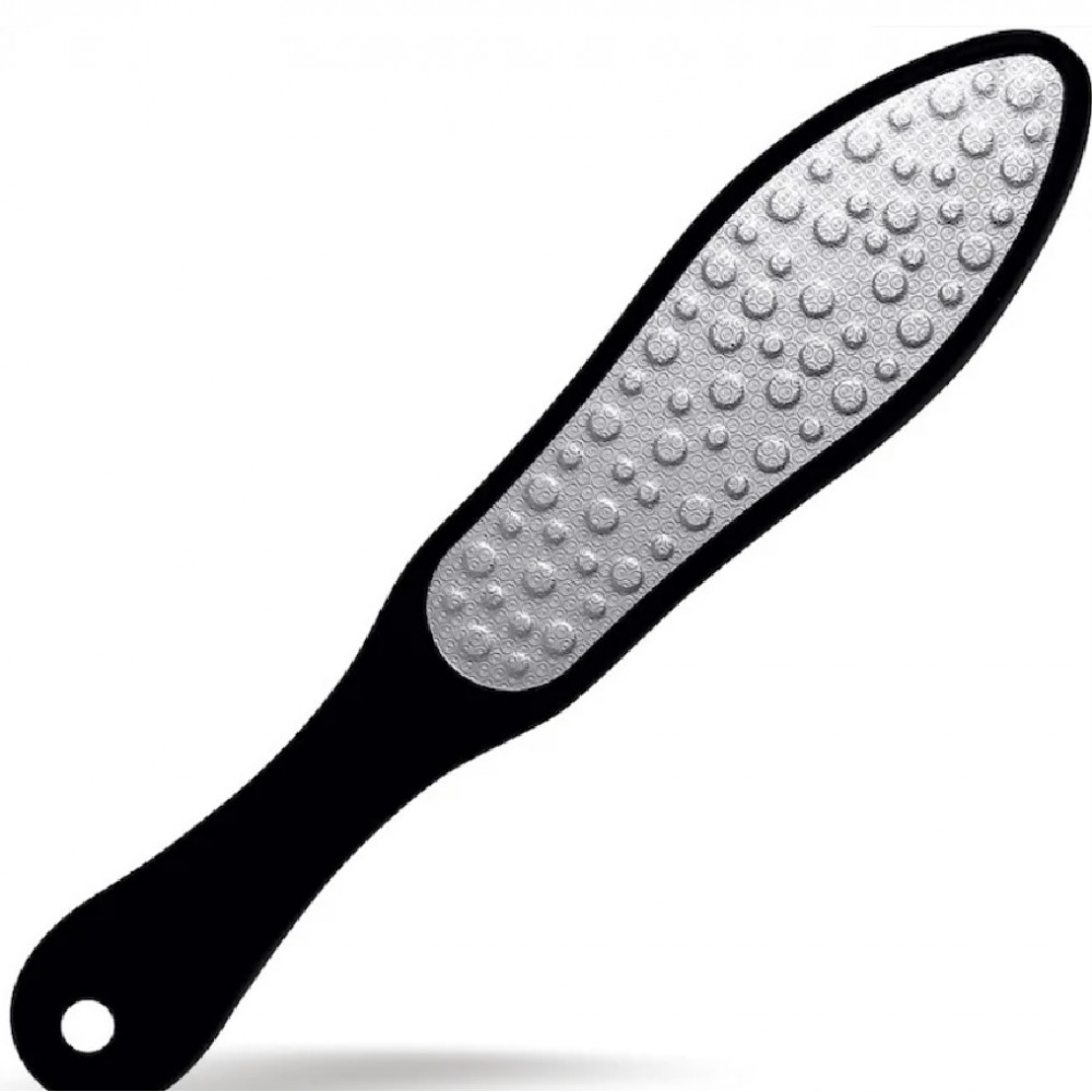 Пила за пети, двустранна, гумена дръжка неръждаема стомана 039