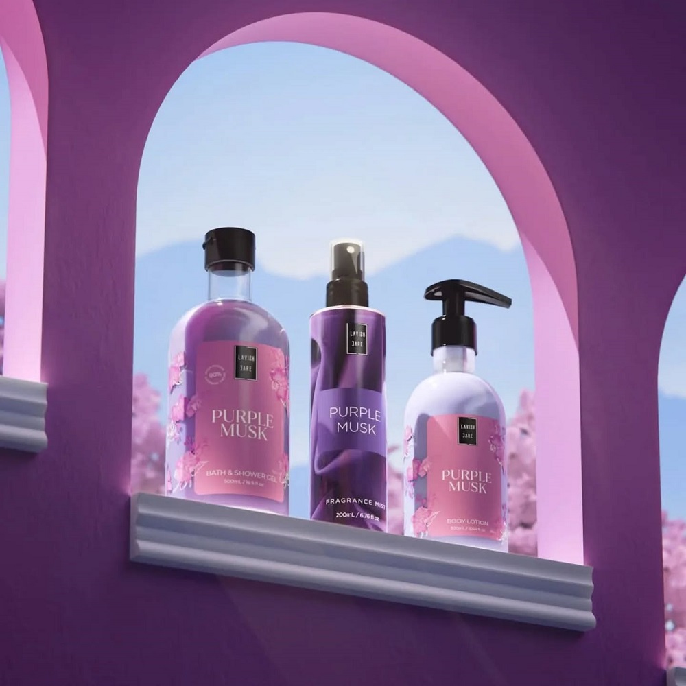 Комплект "Лилав Мускус" 3 части – Душ гел, Лосион за тяло и Парфюм Комплект "Лилав Мускус" 3 части – Душ гел, Лосион за тяло и Парфюм