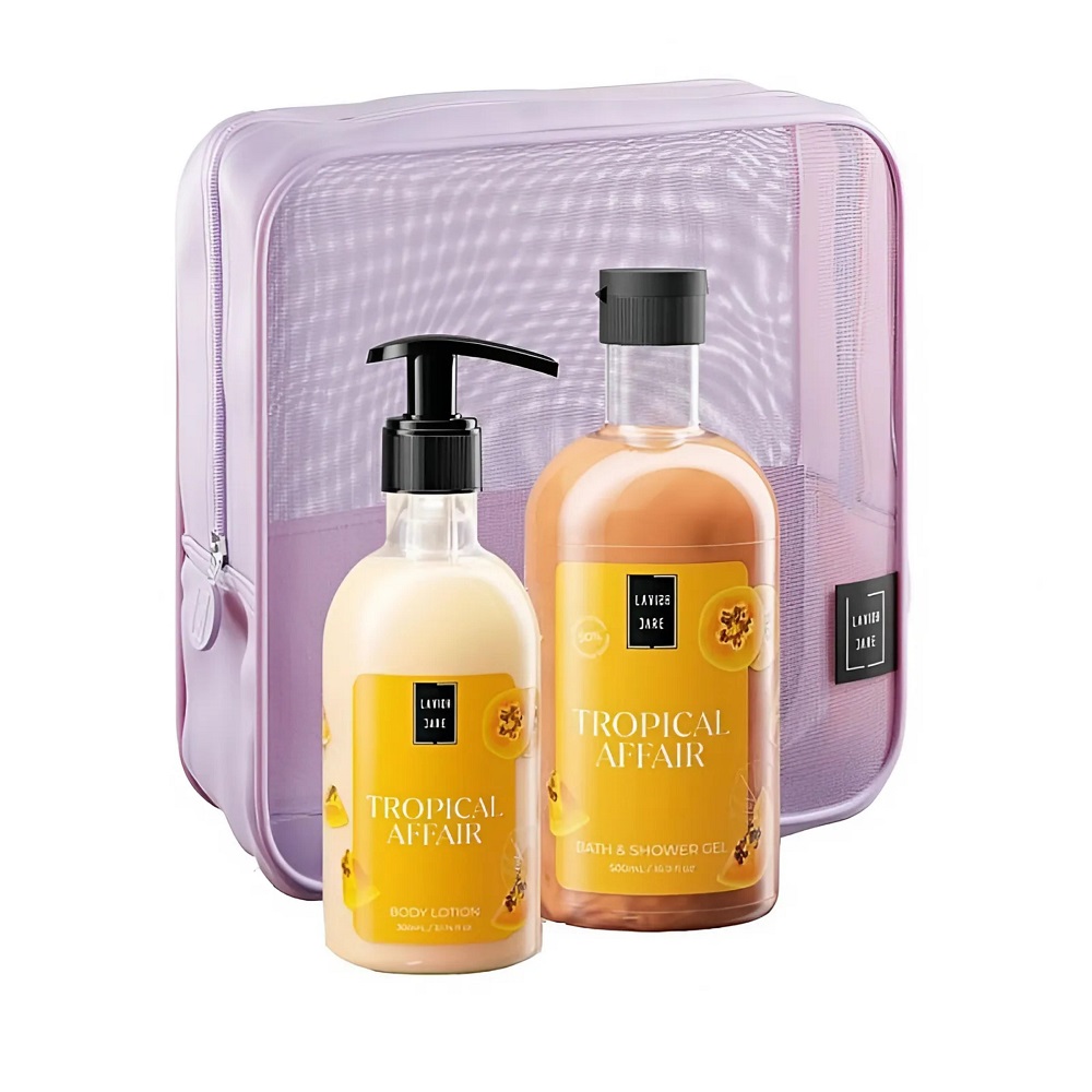 Комплект "Тропическа Афера" 2 части – Душ гел и Лосион за тяло Комплект "Тропическа Афера" 2 части – Душ гел и Лосион за тяло