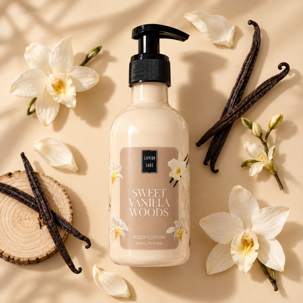 Хидратиращ и подхранващ крем за ръце и тяло с аромат на Ванилия - SWEET VANILLA WOODS 300 мл. Хидратиращ и подхранващ крем за ръце и тяло с аромат на Ванилия - SWEET VANILLA WOODS 300 мл.