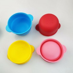 Цветна сгъваема силиконова купа за нагревател 400 мл -foto2