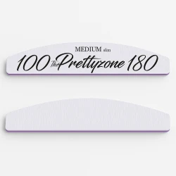 10 бр Тънка Лукс пила луна Prettyzone MEDIUM SLIM 100/180
