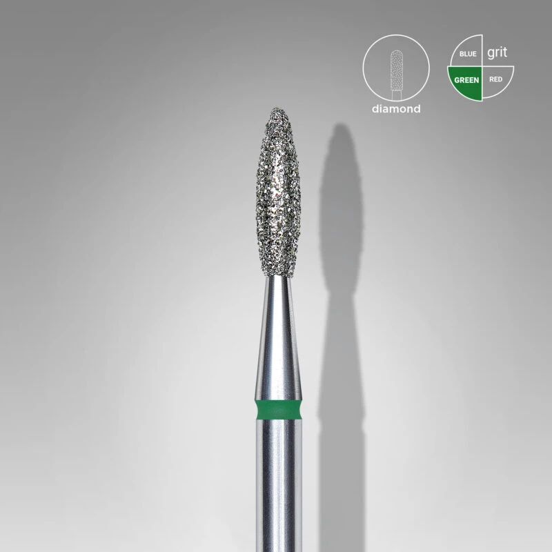 Диамантена фреза ЗЕЛЕН пламък Staleks EXPERT 2.1mm/8mm
