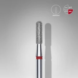 Диамантена фреза ЧЕРВЕН "Заоблен цилиндър" Staleks EXPERT 2.3mm/8mm