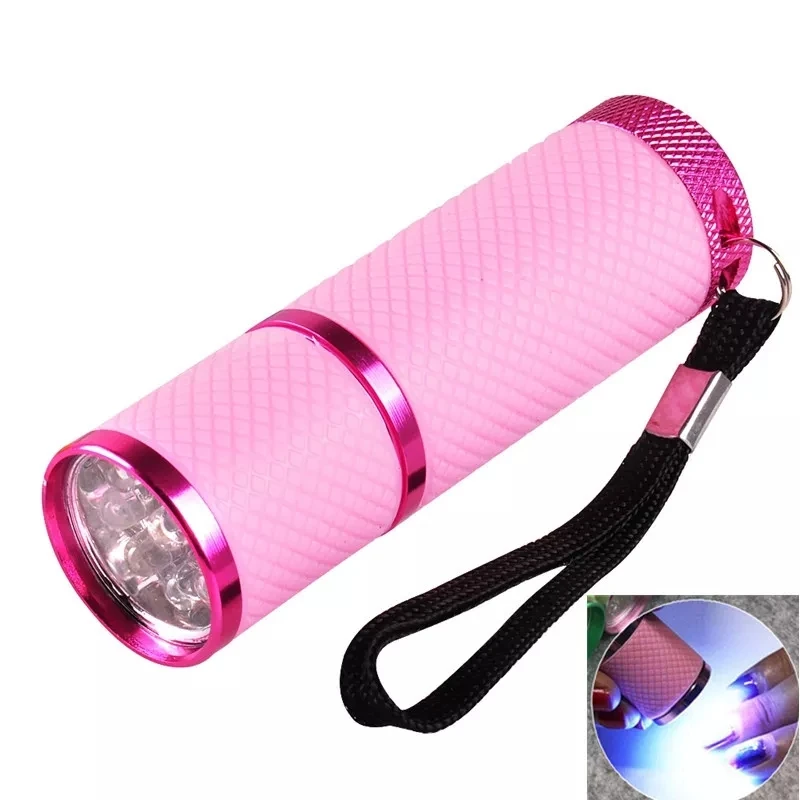 Мини LED/UV лампа-фенерче 6W с батерии