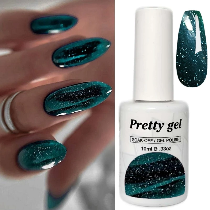 Гел лак Pretty Y2 Искрящ Тюркоаз