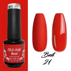 Гел лак Best 21 Ярко Червен