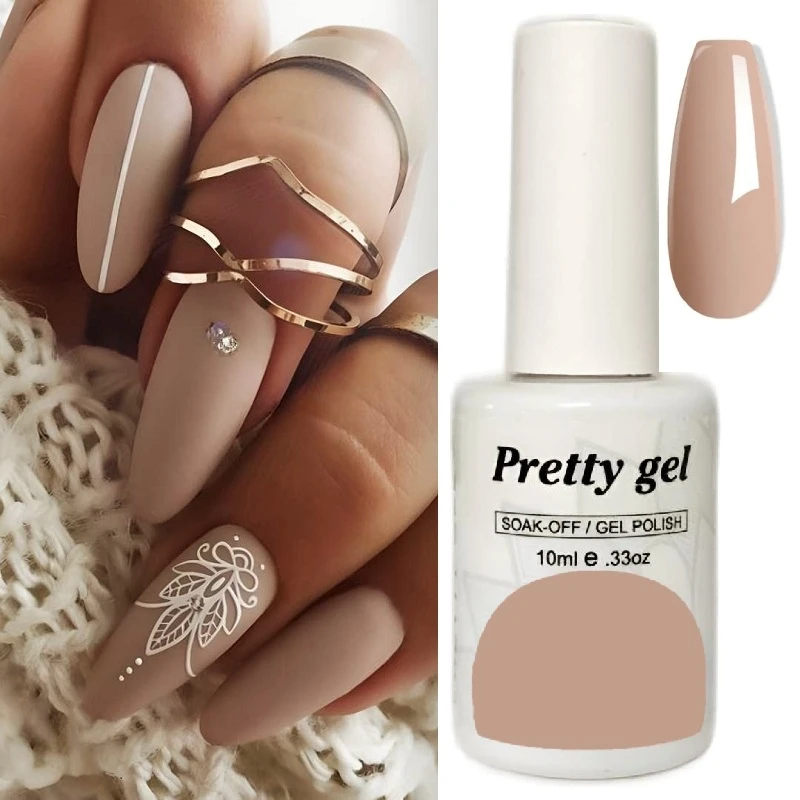 Гел лак Pretty 6 Млечно Кафяво