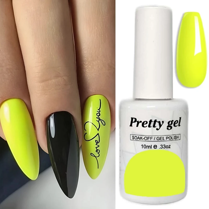 Гел лак Pretty 37 Жълт Ефирен Неон