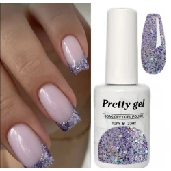 Гел лак Pretty 600 Брокатена боровинка-6616